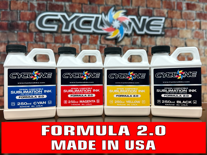 Sublimation Ink MADE IN USA - CMYK 250ml Refill Set